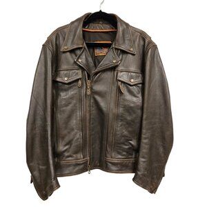 Mens Brown Classic Leather Jacket By First Classics